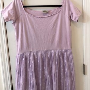 Lilac dress polka dot mesh ASOS purple